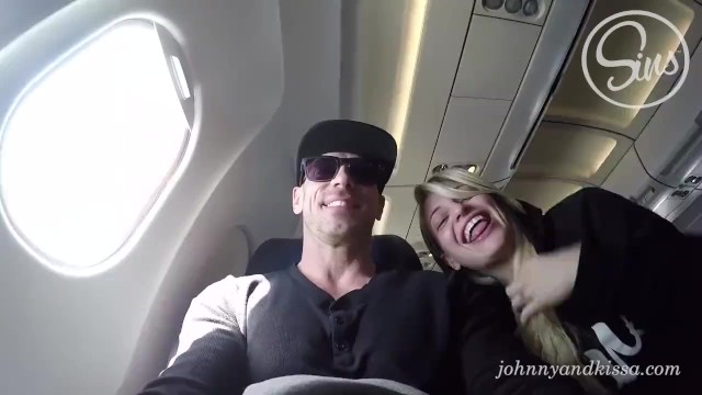 Plane Blowjob - SinsLife - Crazy Couple Public Sex Blow Job on an Airplane!