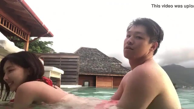 Asian Pool - Chinese Couples with High Physical Quality have a Sex in Swimming Pool
