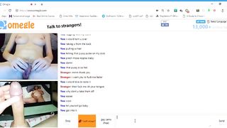 Skinny Omegle Girl Rubs Hairy Pussy to Orgasm W/ Sound