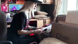Fucks a Young Blonde in her Mouth and Tight Ass