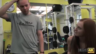 HUNT4K. Naive Gym Bunny has Sex with Rich Male instead of Training