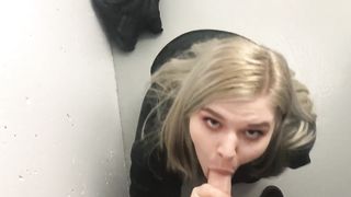 NAUGHTY GF BLOWS ME AND SWALLOWS MY CUM IN PARKING GARAGE STAIRWELL