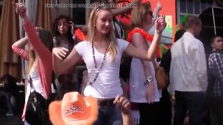 Queens day Amsterdam Teen Ass