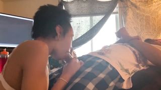 Mixed Teen Sucks BBC Dry Swallows everything