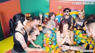 CrowdBondage - Big Tits Redhead Amina Danger Hot Sex Party S&M - ForBondage