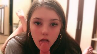 Beautiful Blowjob and Sex with very Cute Teen