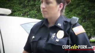 Curvy female cops love to bang with bad criminals in public.