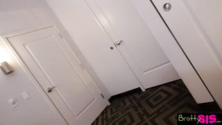 Cheeky sis scarlett let's stepbro dick slip in in