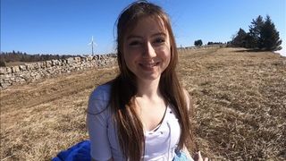 Public Sex, Hot Babe made me Cum inside her