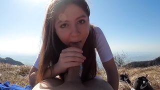 Public Sex, Hot Babe made me Cum inside her
