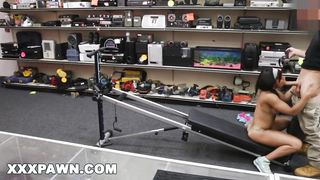 XXXPAWN - Fit Latin Lady Workin' Out Naked In My Store, Fuck Yeah