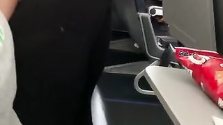 Girl Masturbates on Airplane
