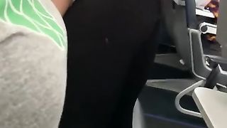Girl Masturbates on Airplane