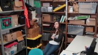 Real shoplifter jizzed on - video 1