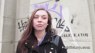 Czech amateur flashing and fucking in public