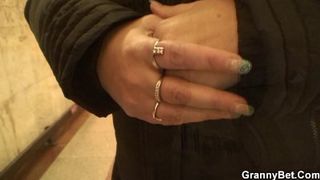 Busty mature plumper picked up and doggy-fucked