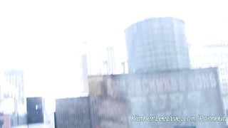 Teen Kimber Lee Catches Peeping Tom through Hotel Window!