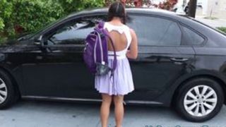 Latina babysitter drilled