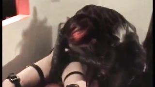 Dominatrix Burns Balls of Tied up Slave with a Cigarette