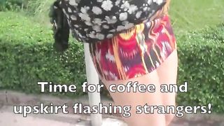 VoyeurChamp.com - Wife Helena Public Upskirt Pussy Flashing!