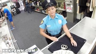 XXX PAWN - Big Booty Latin Police Woman Desperate For Cash Money