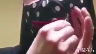 Seksowna Polska Zakonnica Bawi Się Ustami w Stylu BDSM