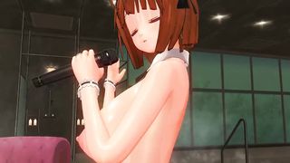 POV CM3D2 Big Boobs Maid 63 Karaoke in Bathroom