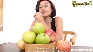 Carne Del Mercado - Luna Castillo Nerdy Teen Latina Colombiana Gets Fucked By Young Stud
