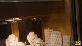 HUNT4K. Teen receives cum all over tummy after cheating on docile BF