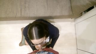 Homemade Blowjob from a school teacher after work