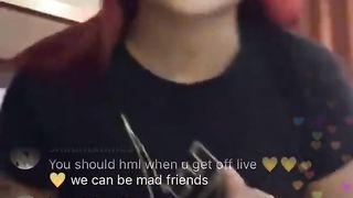 Red Mulatto Shows and Plays with Pussy on g Live