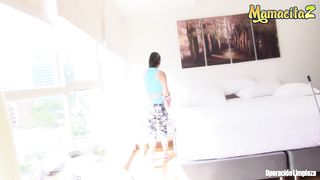 MamacitaZ - Hot Petite Latina Teen Maid Rides A Big Cock During Work