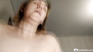 fat aunt gets a huge cock inside of her