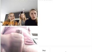 omegle, cum for 3 British blondes