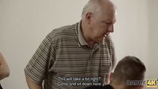 DADDY4K. Son repairs PC of his dad while he fucks his girlfriend