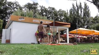 HUNT4K. Naughty man picked up teen for spontaneous anal sex in park