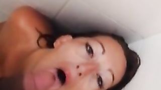 She didn't want to suck me so I forced her on the floor