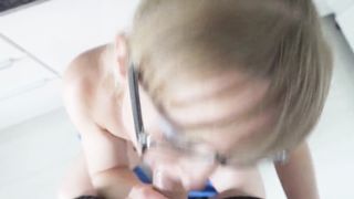 Slutty lonely housewife sucks and fucks with the plumber