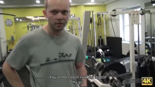 HUNT4K. Young bitch is hypnotized by banknotes so why spreads legs