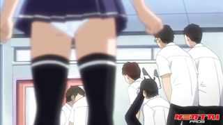 HENTAIPROS - Wild Student Group Fuck & Face Full Of Cum While In Class