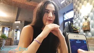 MY FRIEND CONTROLS ME IN PUBLIC! my Pussy is very Wet. Lovense Lush