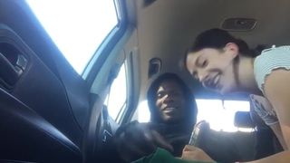 BBC Car Blowjob and Swallow