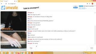 German Omegle Girl Show me Amazing Tits and Pussy then she let me out of Chastity Cage and Cum