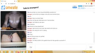 German Omegle Girl Show me Amazing Tits and Pussy then she let me out of Chastity Cage and Cum