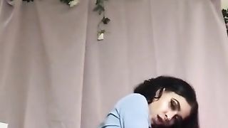 Ebony Teen Riding Dildo