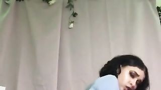Ebony Teen Riding Dildo