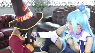 アクアとめぐみんのコスプレ美少女の百合えっち