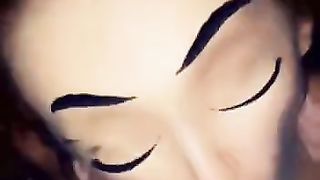 Real young whore from Snapchat with Disney face sucking my dick. Pov