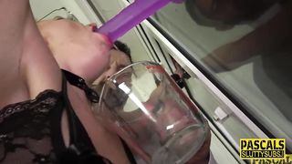 Restrained milf pounded and throated