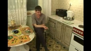 Russian mom banged by her sons friends